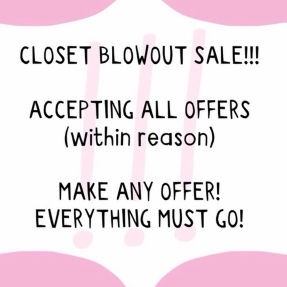 Closet Blowout Sale Announcement